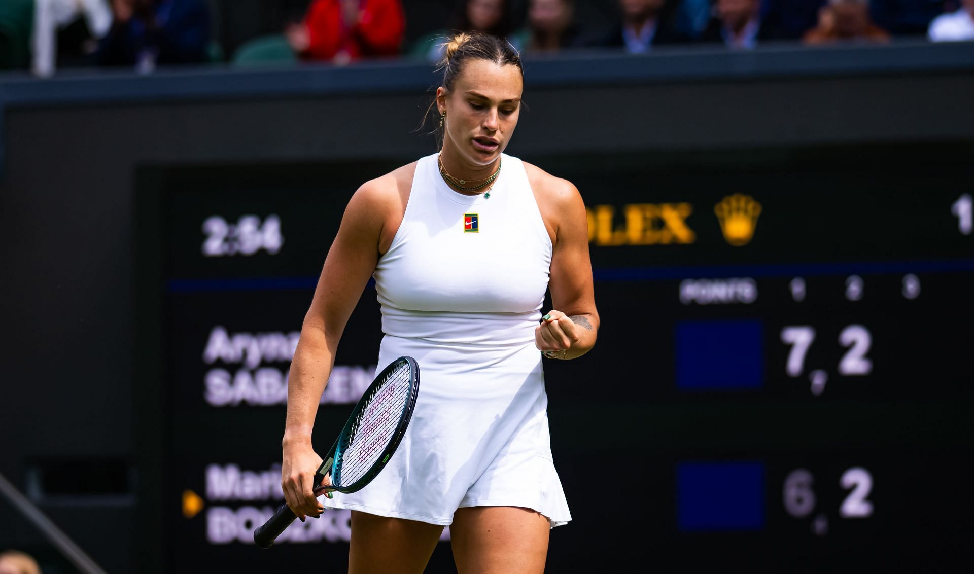 Aryna Sabalenka at Wimbledon 2025. (Photo: Getty)